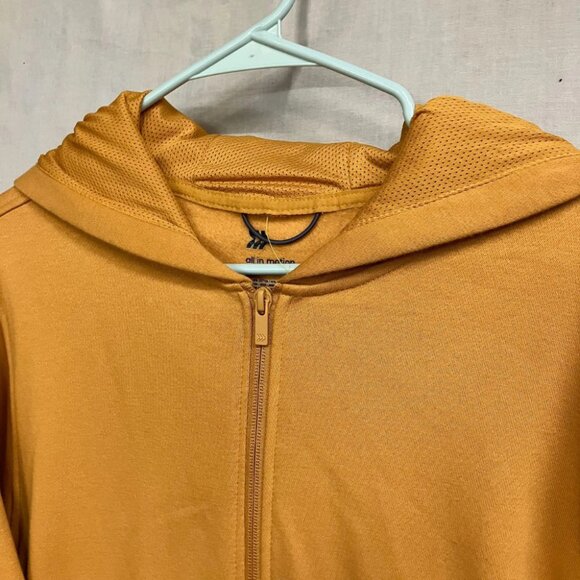 NWT All In Motion Men's Brown Cotton Fleece Full Zip Hooded Sweatshirt Pockets - Picture 7 of 12